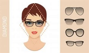 Glasses frames for diamond face cheap shape